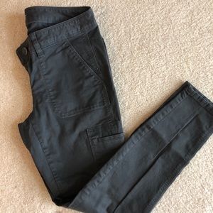 Loft gray skinny cargo chinos